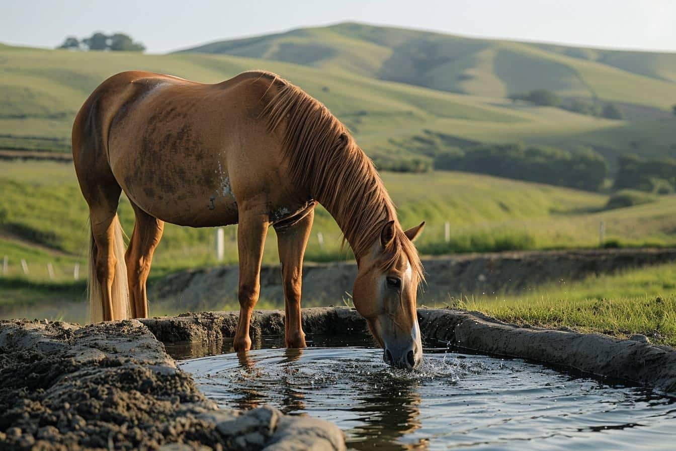 Combien boit un cheval par jour : quantités et besoins en eau